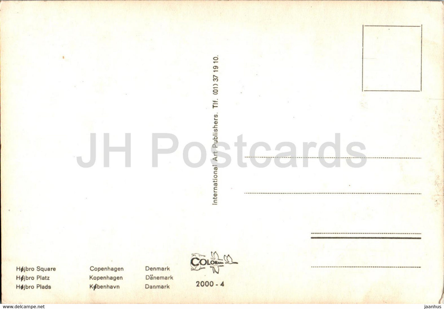 Copenhague - Copenhague - Hojbro Square - Hojbro Plads - 2000-4 - Danemark - inutilisé