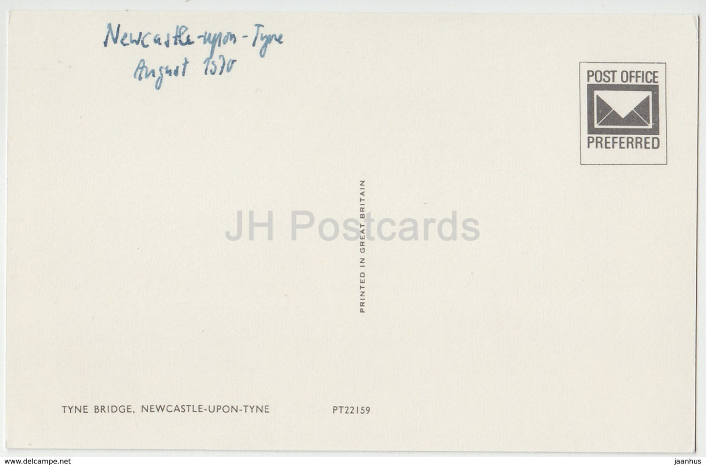 Newcastle-Upon-Tyne - Tyne Bridge - PT22159 - 1970 - United Kingdom - England - used