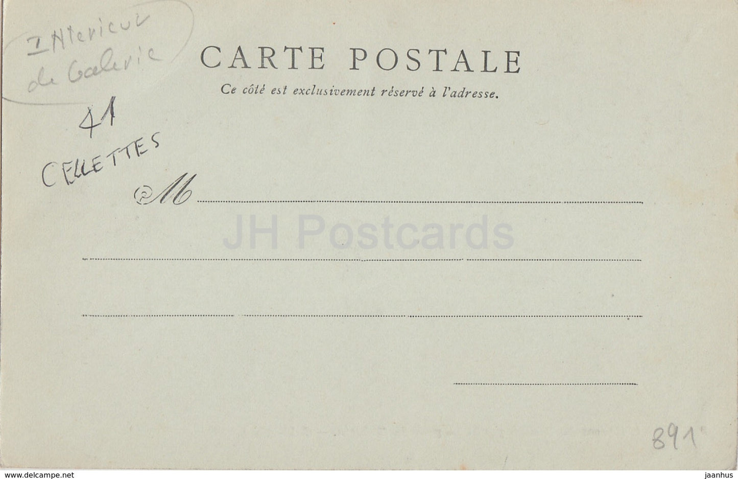 Chateau de Beauregard - La Grande Galerie - Schloss - 3 - alte Postkarte - Frankreich - unbenutzt