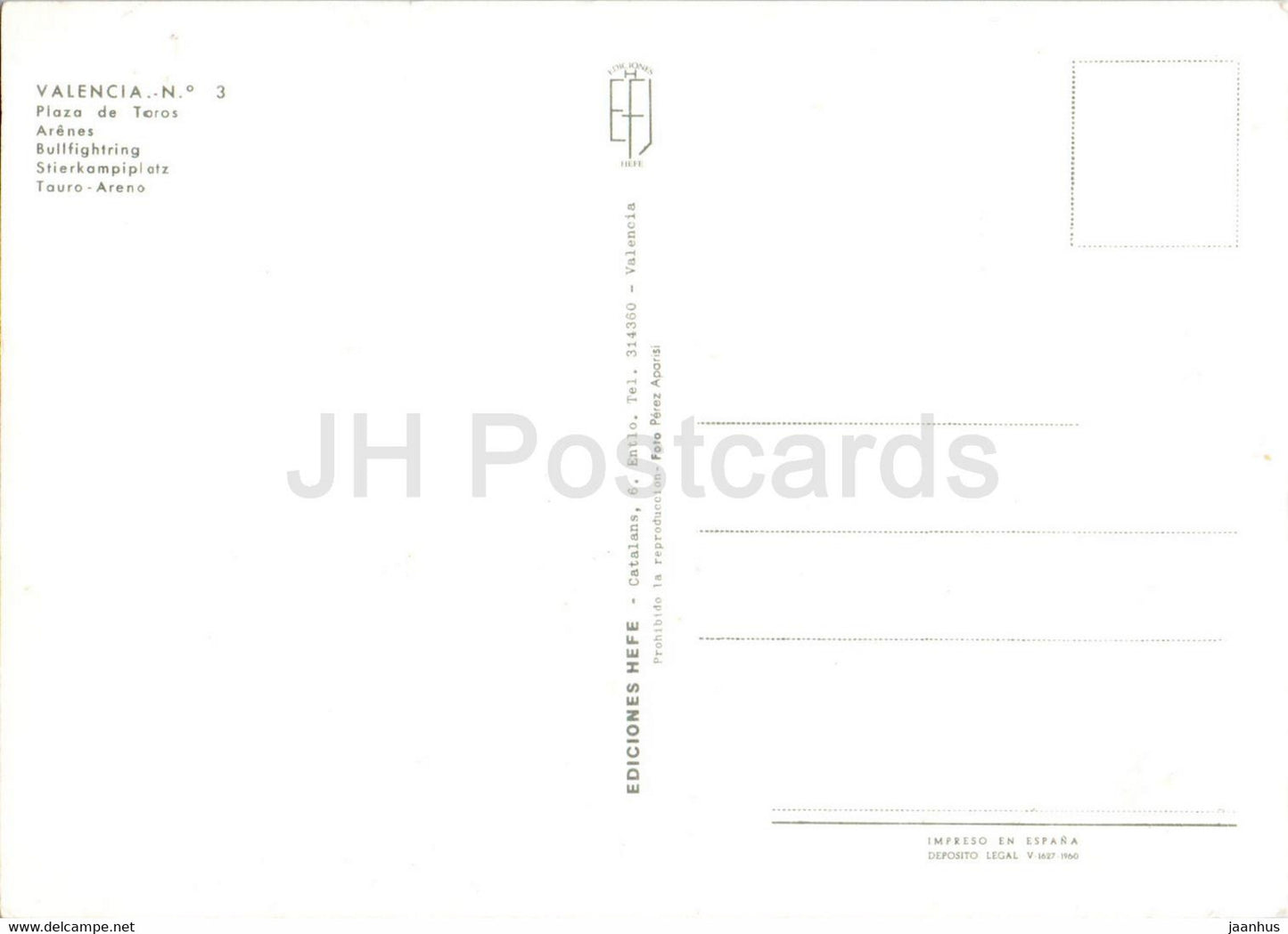 Valence - Plaza de Toros - Arène taurine - 3 - Espagne - inutilisé