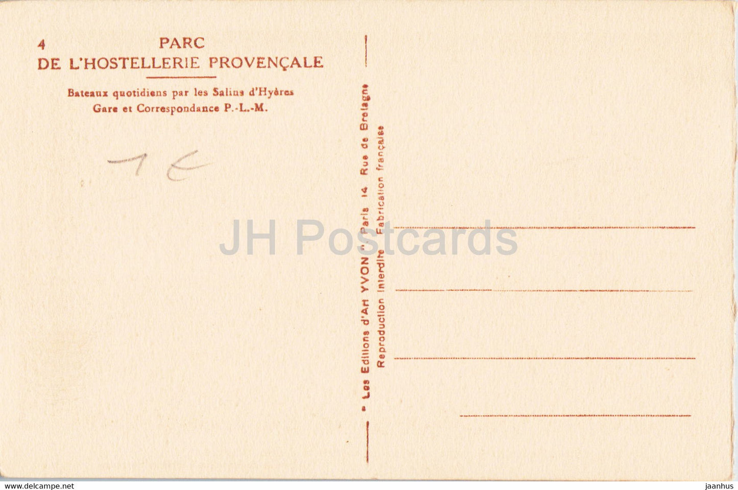 Ile de Port Cros - Bateaux quotidiens par les Salins d'Hyeres - 4 - alte Postkarte - Frankreich - unbenutzt