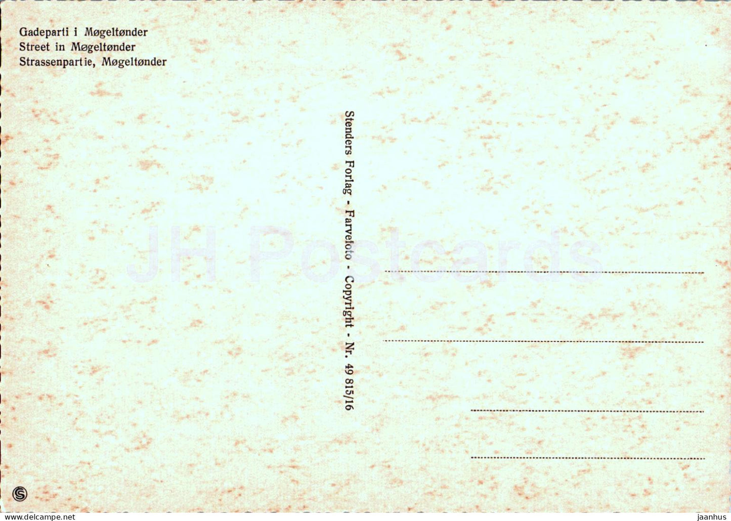 Gadeparti i Mogeltonder - Street - 49 - Denmark - unused