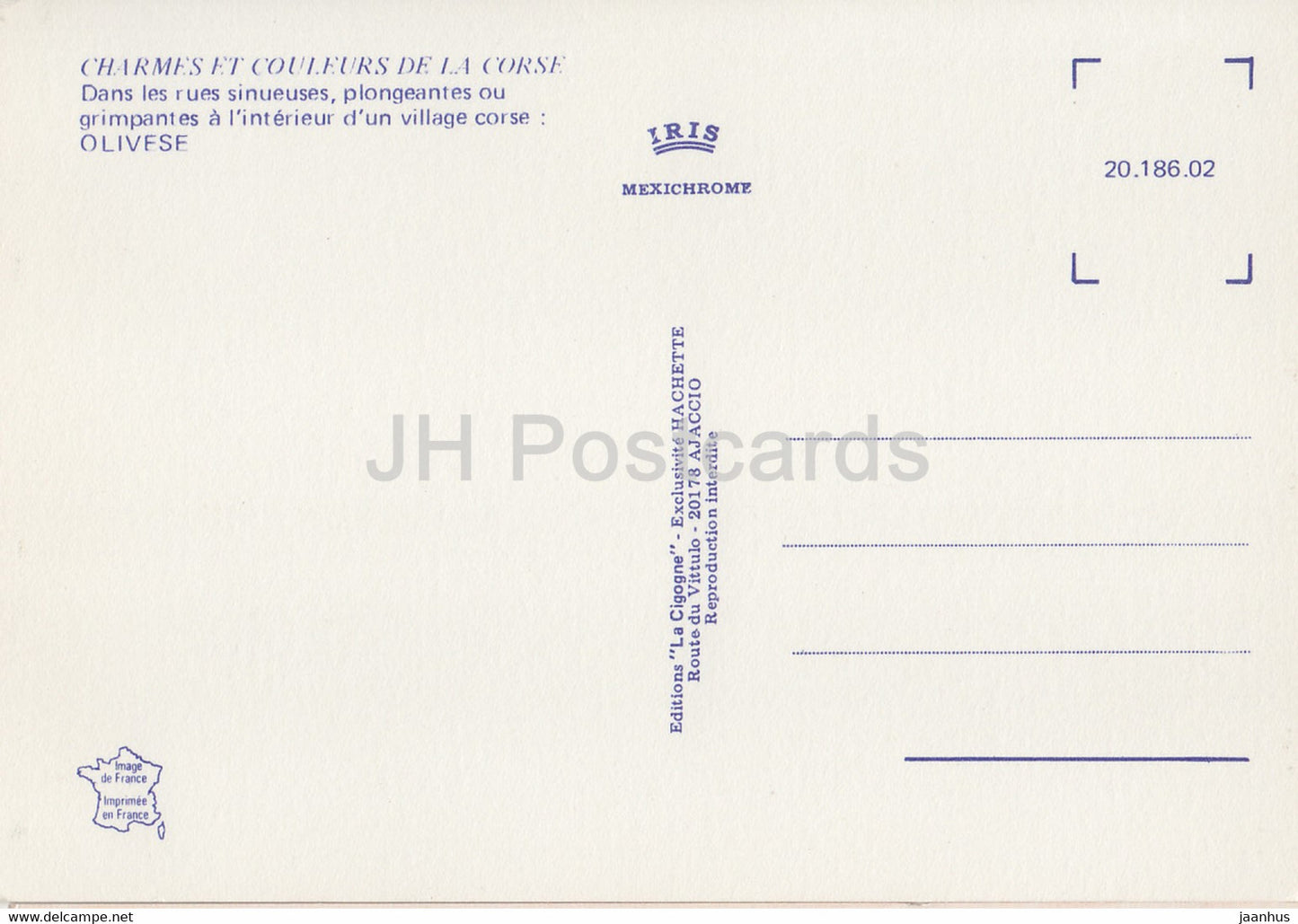 Olivese - Dans les rues sinueuses - plongeantes ou grimpantes a l'interieur d'un village corse - 29136 - France - unused