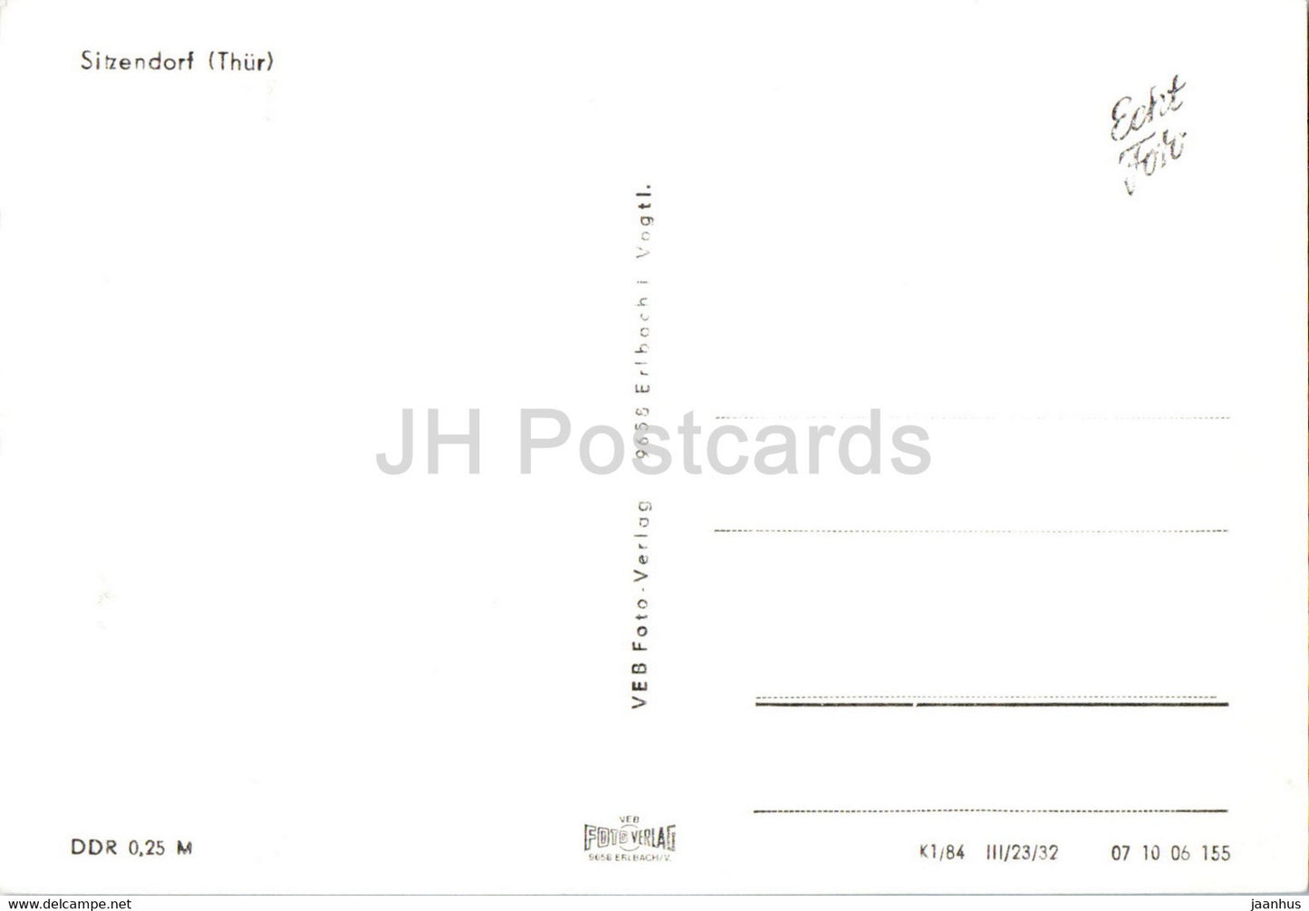 Sitzendorf - Germany DDR - unused