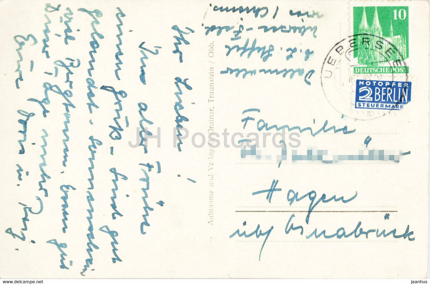 Feldwies am Chiemsee - old postcard - Germany - used