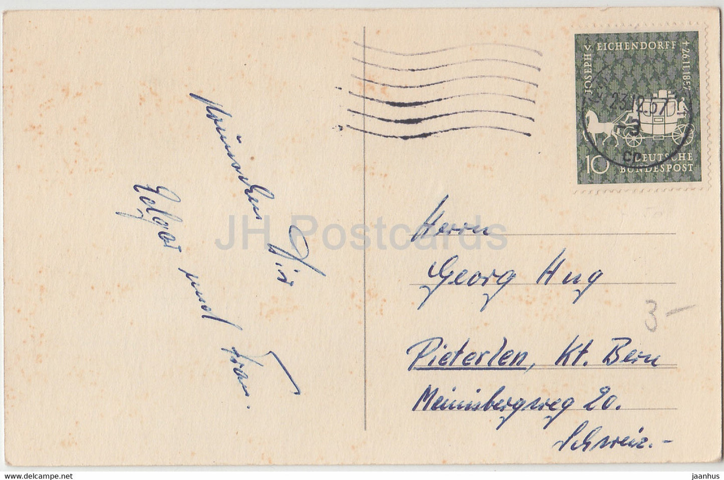 Carte de vœux de Noël - Frohe Weihnachten - bougies - partitions - carte postale ancienne - 1957 - Allemagne - utilisé