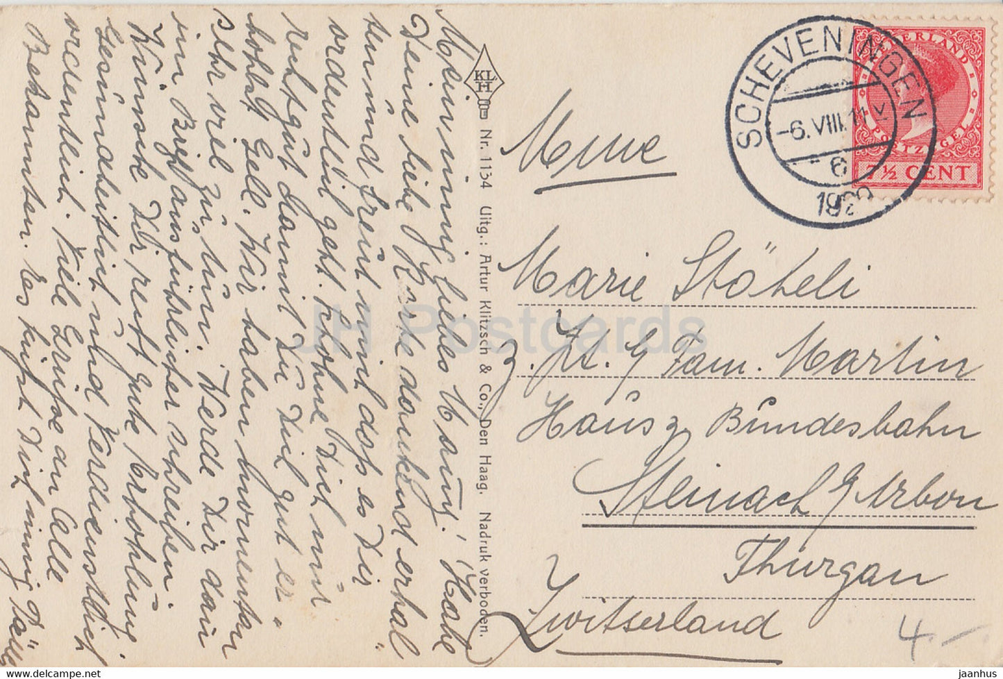 Scheveningen - Vlootbezoek - 1134 - old postcard - 1929 - Belgium - used