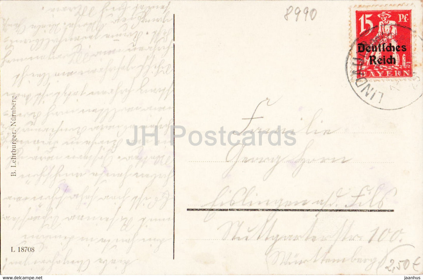 Lindau im Bodensee - Rathaus - town hall - old postcard - Germany - used