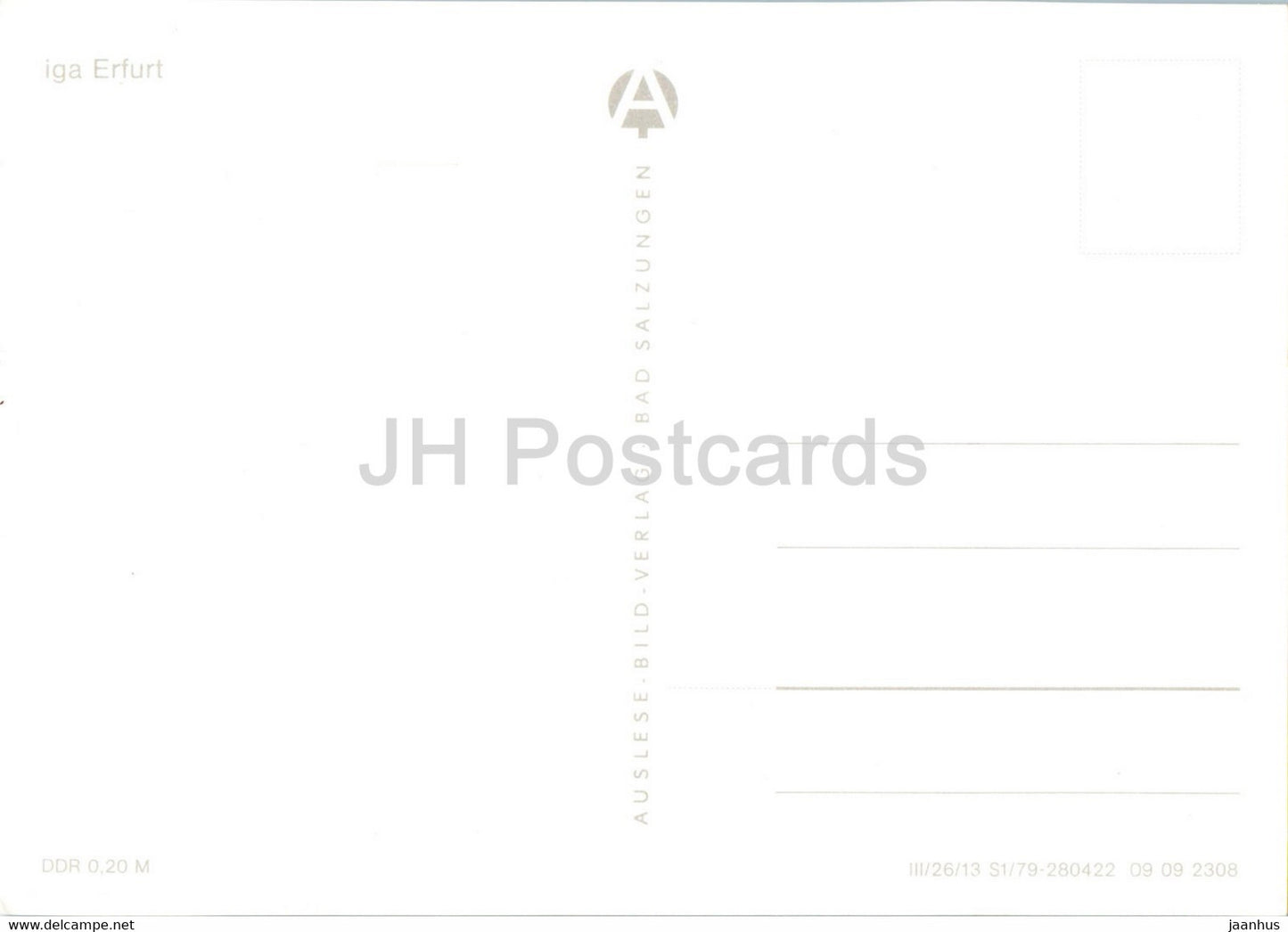 Iga Erfurt - 1 - Germany DDR - unused