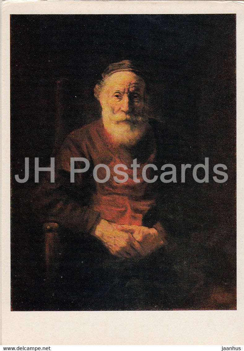 painting by Rembrandt - Portrait of Old Man - Dutch art - 1972 - Russia USSR - unused - JH Postcards