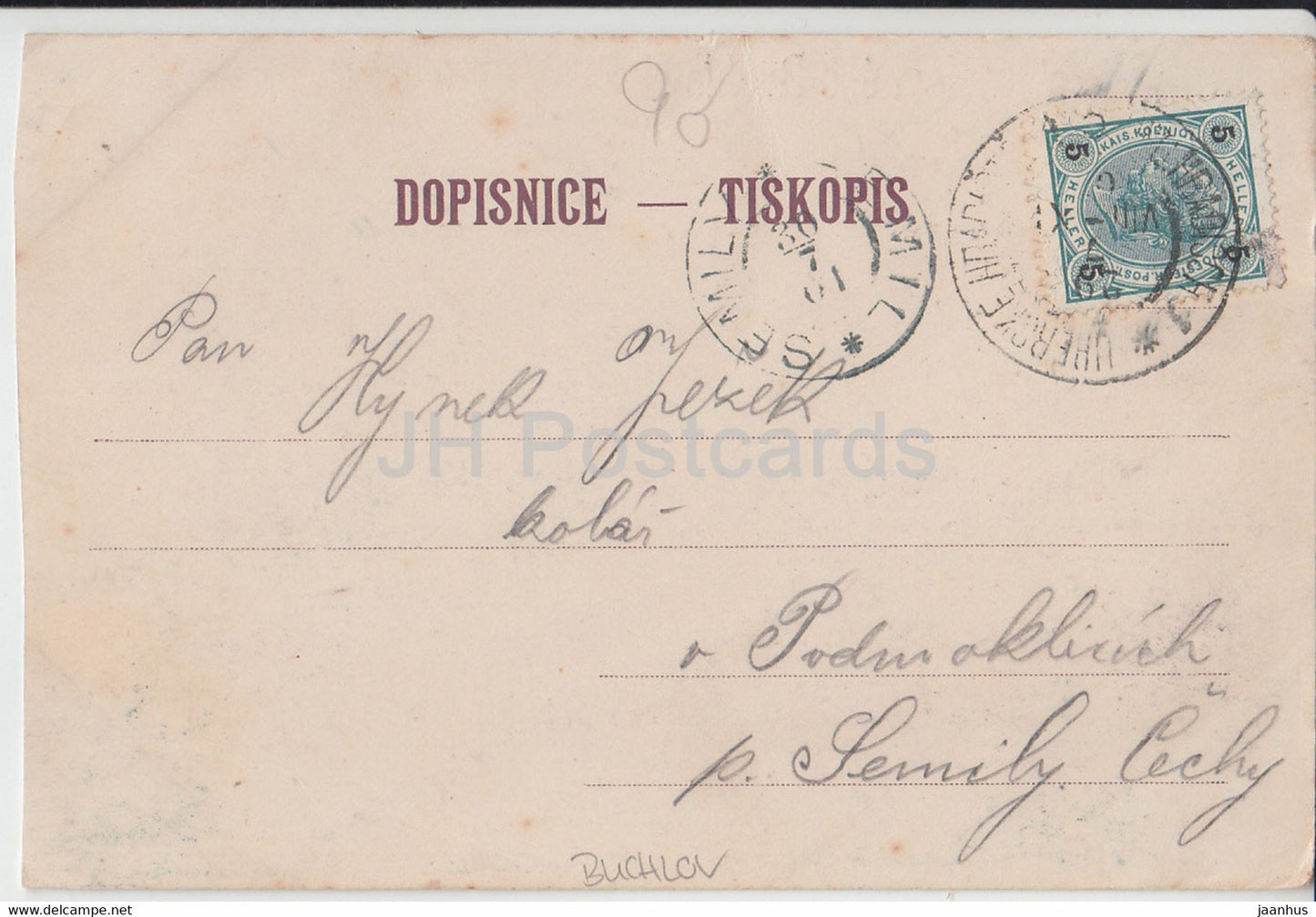 Pozdrav ze staroslavneho Buchlova - old postcard - 1901 - Czech Republic - used