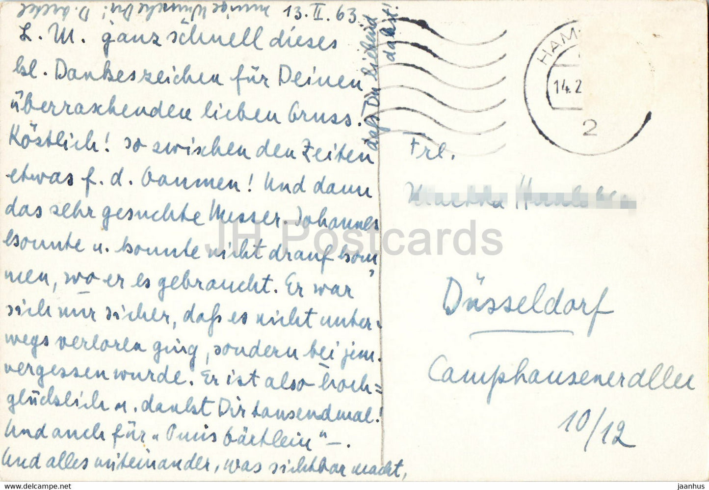 painting - flowers - old postcard - Asian art - 1963 - Germany - used