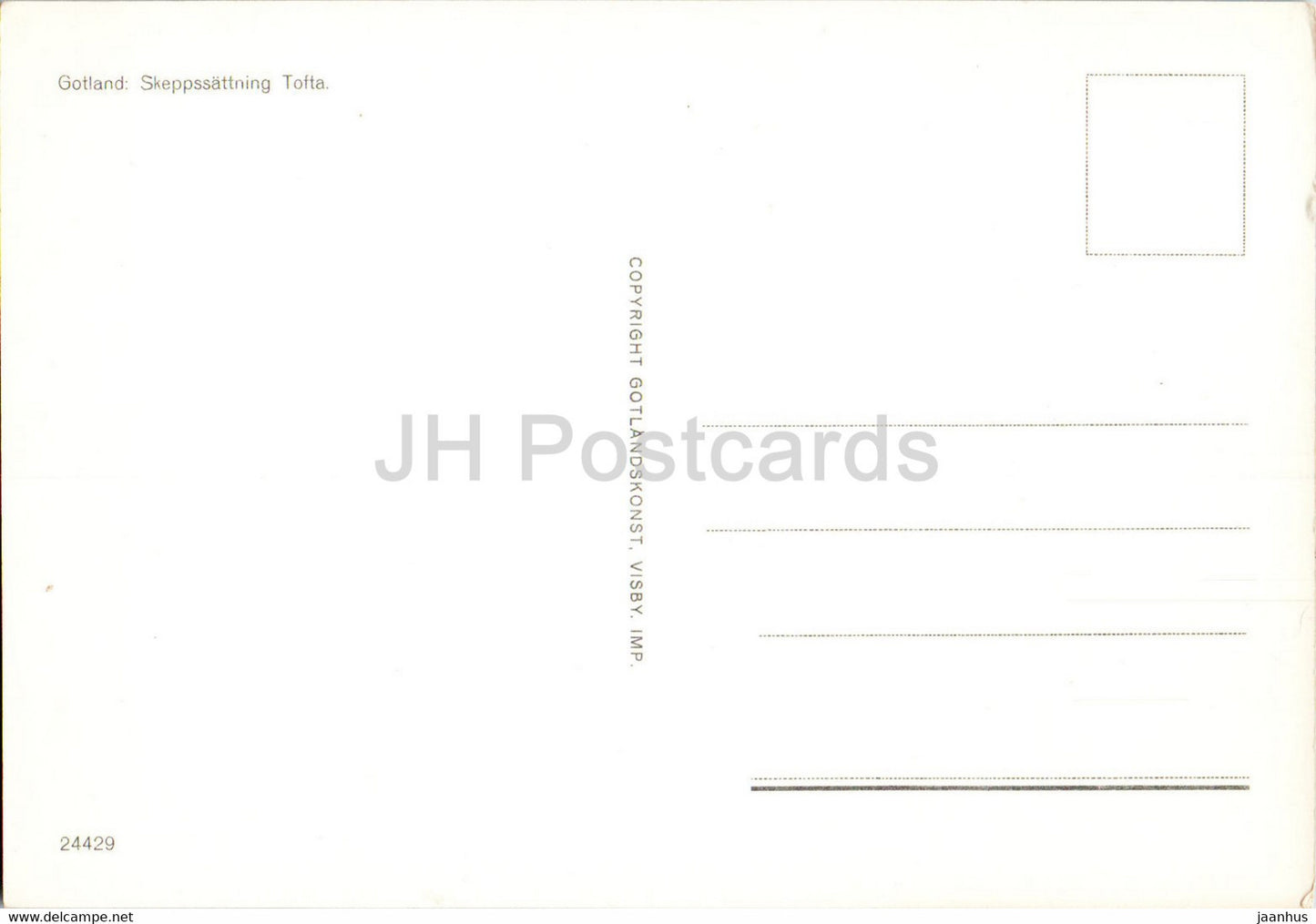 Gotland - Skeppssattning Tofta - monde antique - Suède - inutilisé