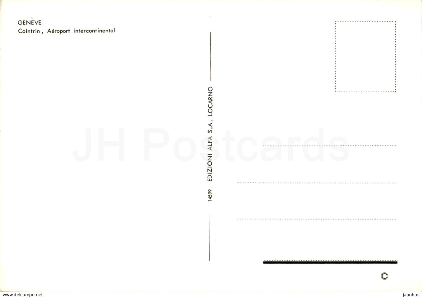 Geneve Cointrin - Genève - Aéroport Intercontinental - aéroport - avion - 14599 - Suisse - inutilisé