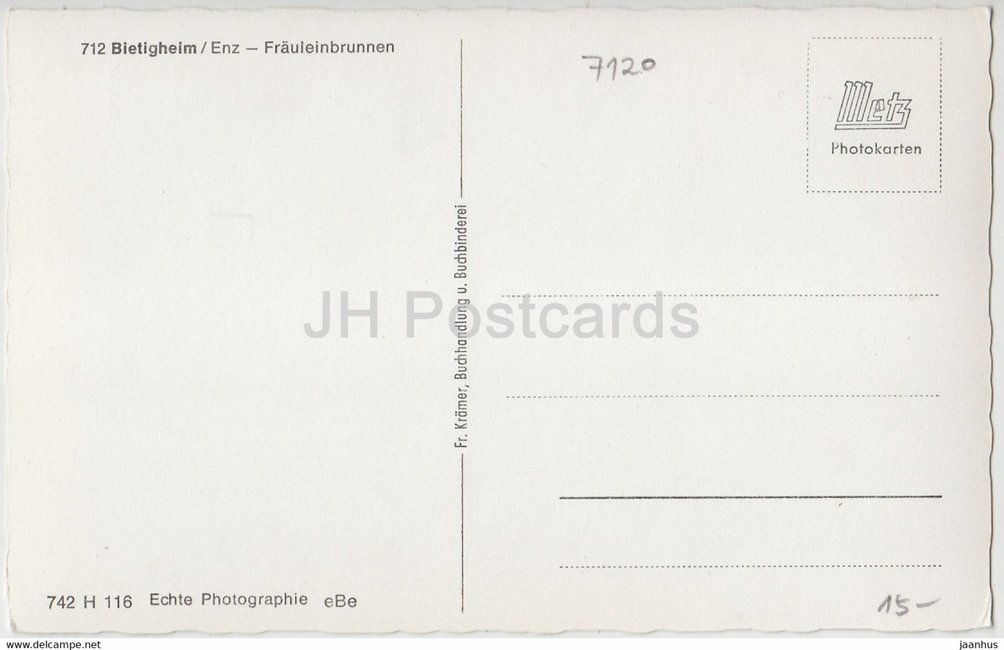 Bietigheim - Frauleinbrunnen - Germany - unused