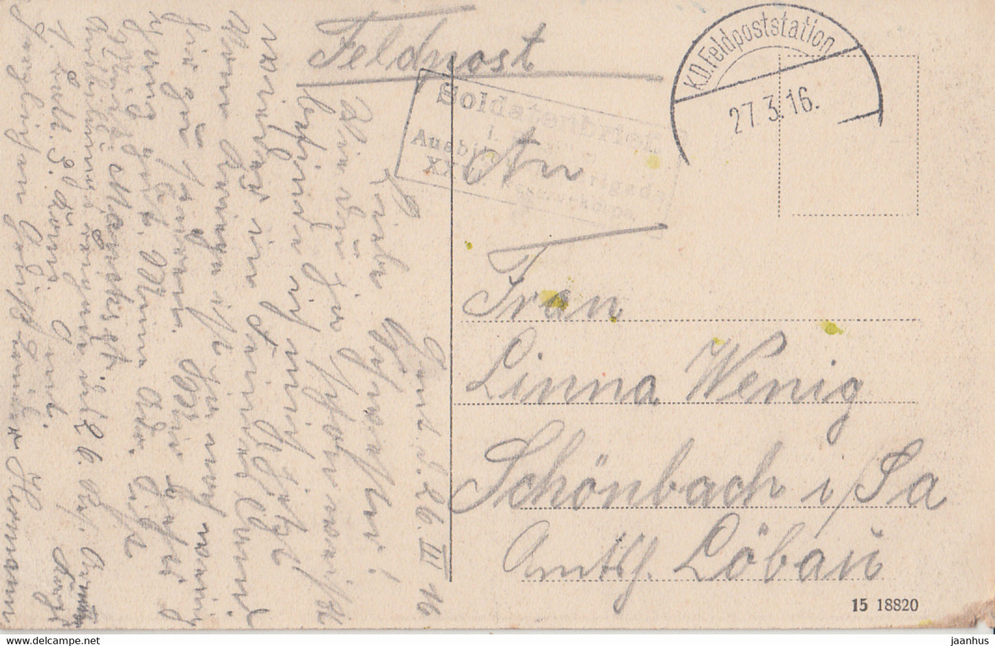 Coburg - Schloss Ehrenburg - castle - Feldpost - Soldatenbrief - KD - old postcard - 1916 - Germany - used