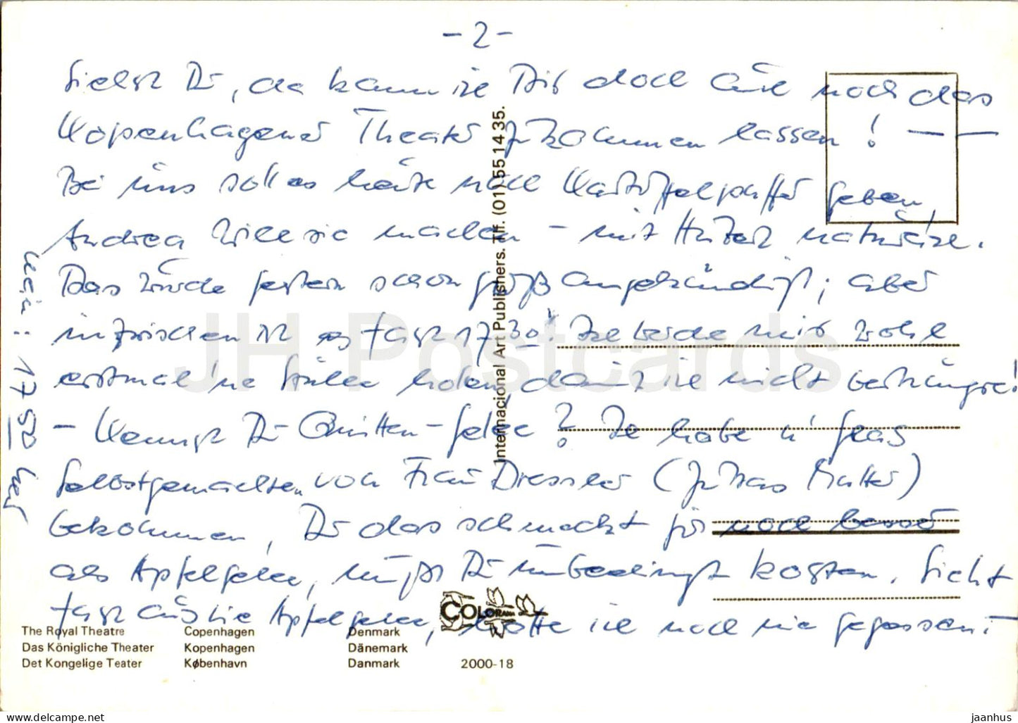 Copenhague - Kobenhavn - The Royal Theatre - Det Kongelige Teater - 2000-18 - Danemark - utilisé