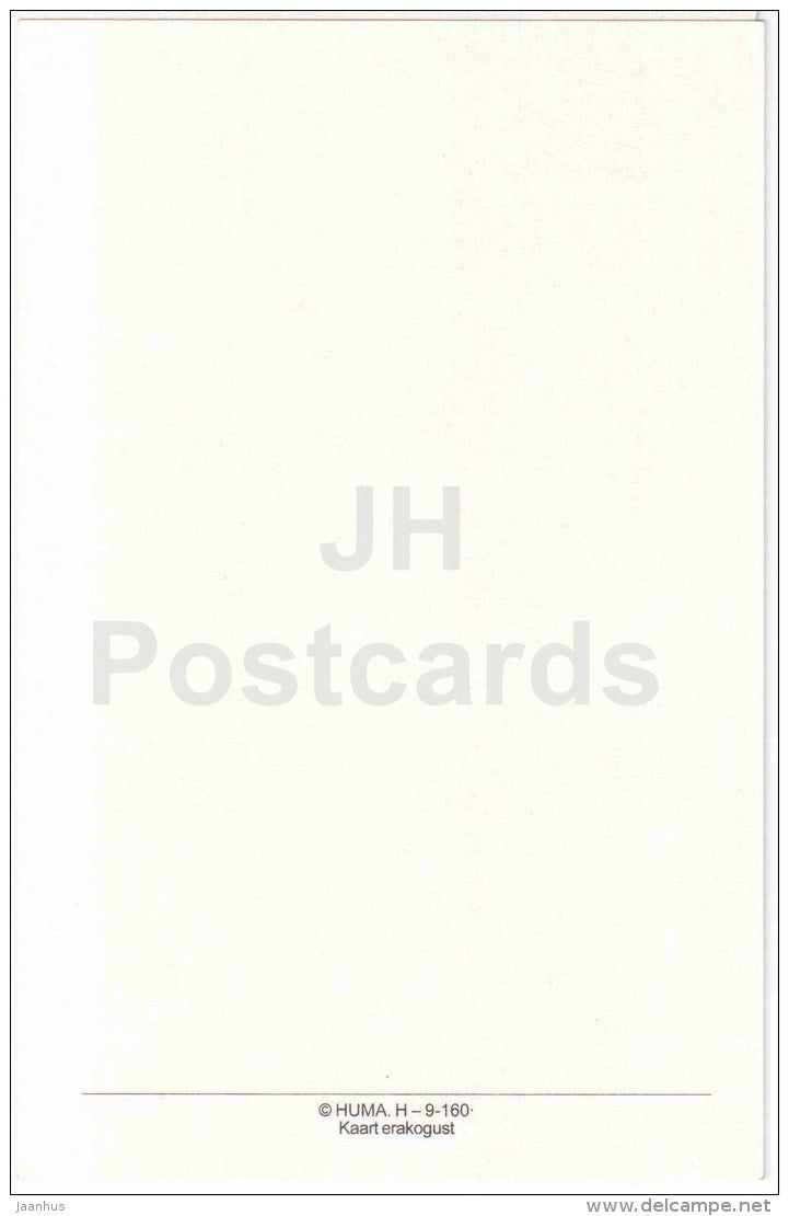 Christmas Greeting Card - house stairs - old postcard reproduction - Estonia - unused - JH Postcards