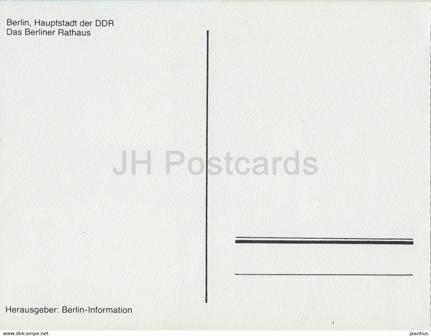 Berlin - Das Berliner Rathaus - gedruckt auf dünnem Papier - Deutschland - unbenutzt