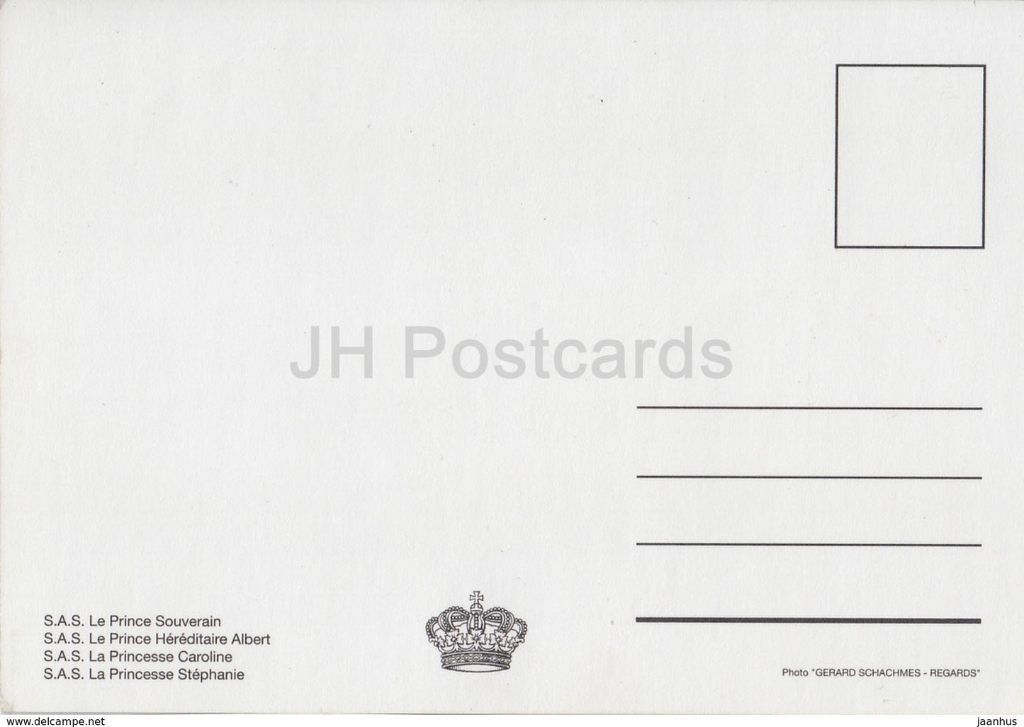 S. A. S. Le Prince Souverain , Hereditaire Albert - La Princesse Caroline , Stephanie - royalty - Monaco - unused