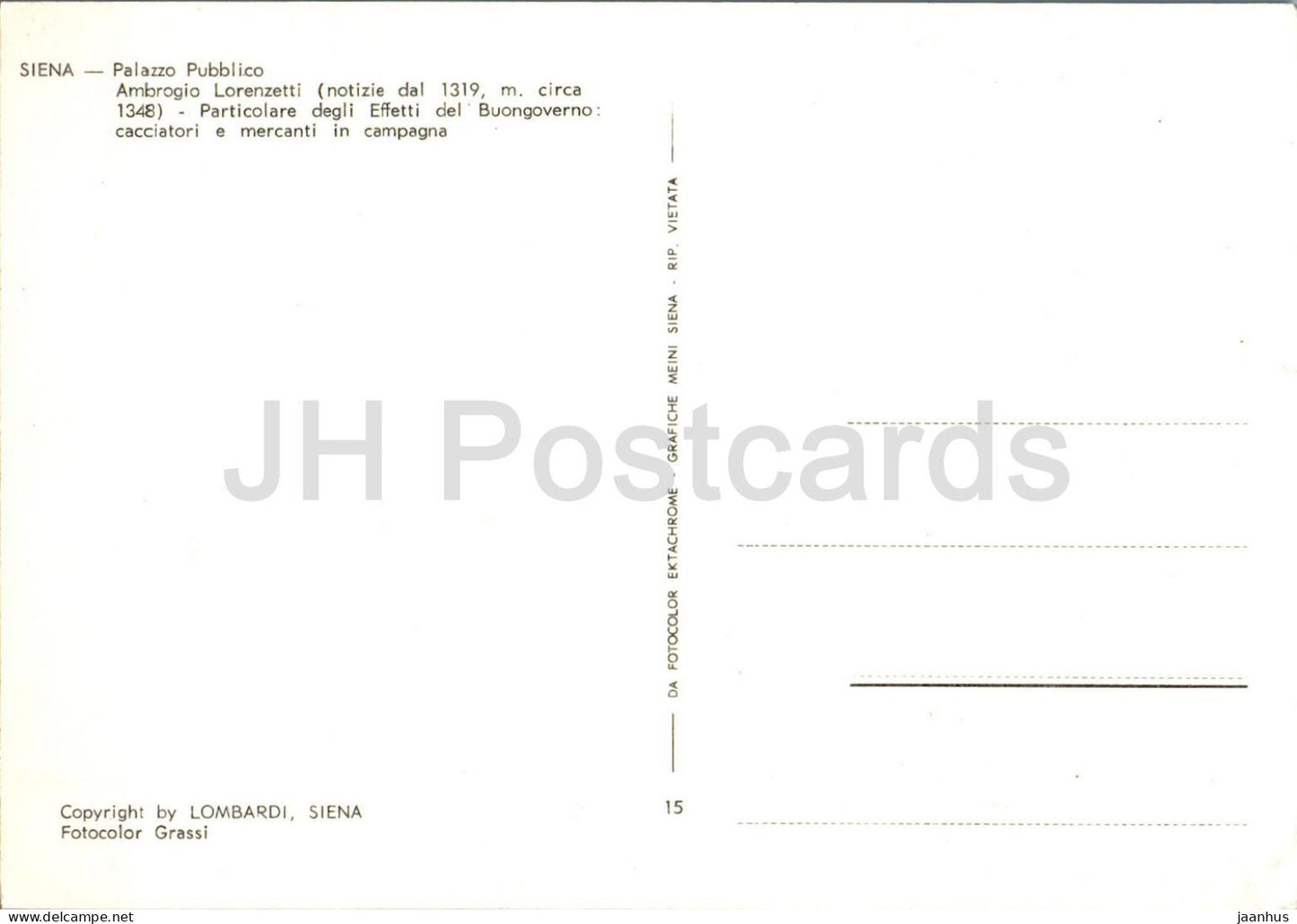 Siena - Palazzo Pubblico - Gemälde von Ambrogio Lorenzetti - 15 - Italien - unbenutzt