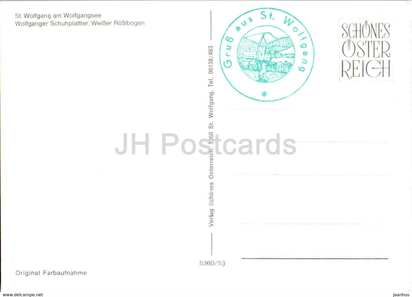 St Wolfgang am Wolfgangsee - Wolfganger Schuhplatter - Weisser Rosslbogen - Hotel Weisses Rossl - Autriche - inutilisé