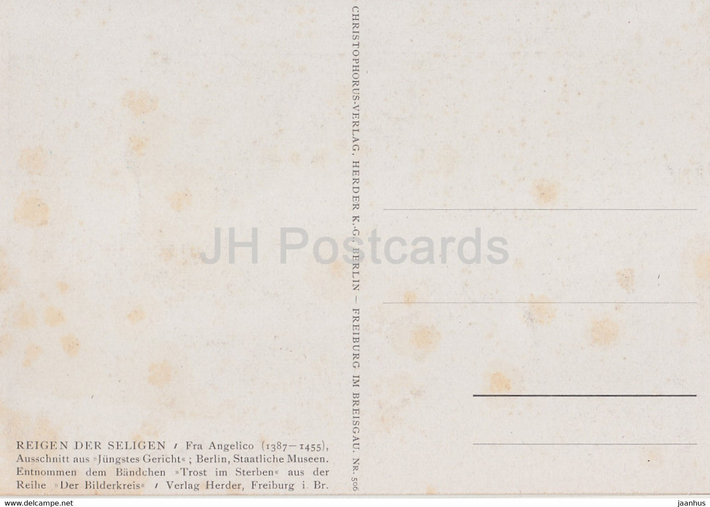 painting by Fra Angelico - Reigen der Seligen - Italian art - Germany - unused