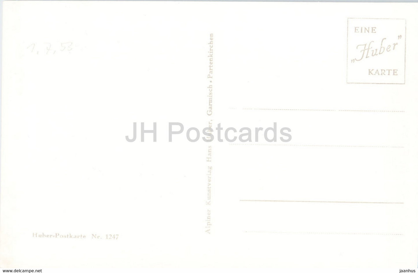 Blick von der Watzmann Mittelspitze - old postcard - Germany - unused