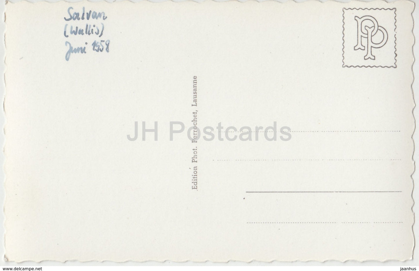 Salvan - Inscription sur le Rocher du Soir - 12147 - Suisse - 1958 - occasion