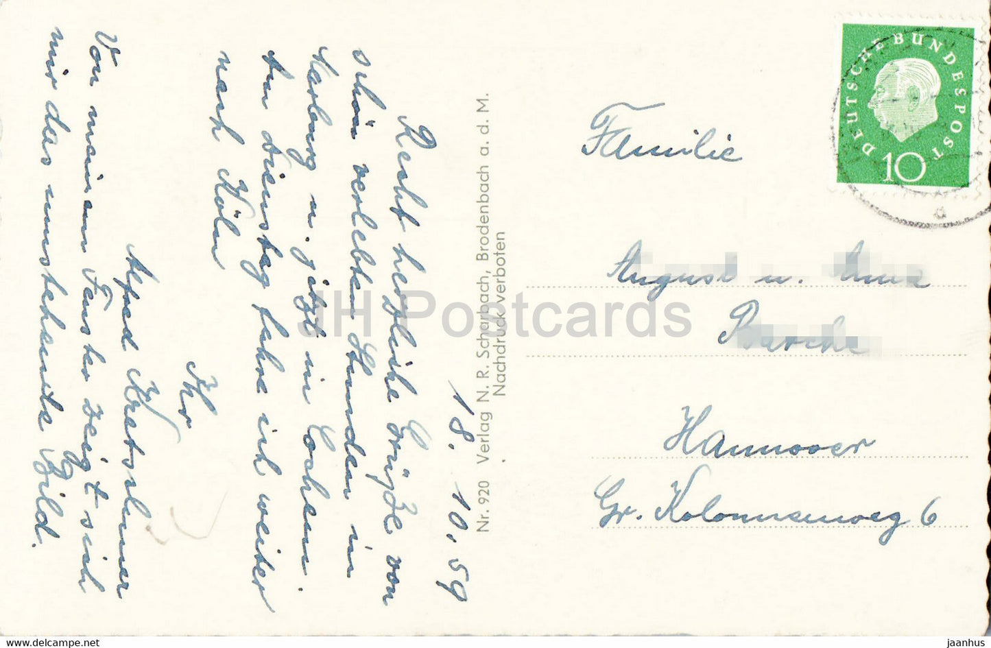 Cochem a d Mosel - old postcard - 1959 - Germany - used