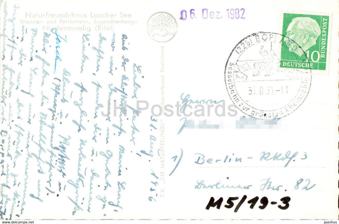 Kloster Maria Laach - Naturfreundes Laacher See - carte postale ancienne - 1956 - Allemagne - utilisé