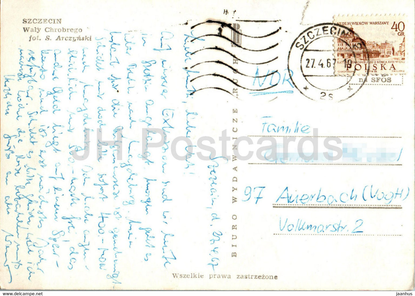 Szczecin - Waly Chrobrego - boat - 1967 - Poland - used