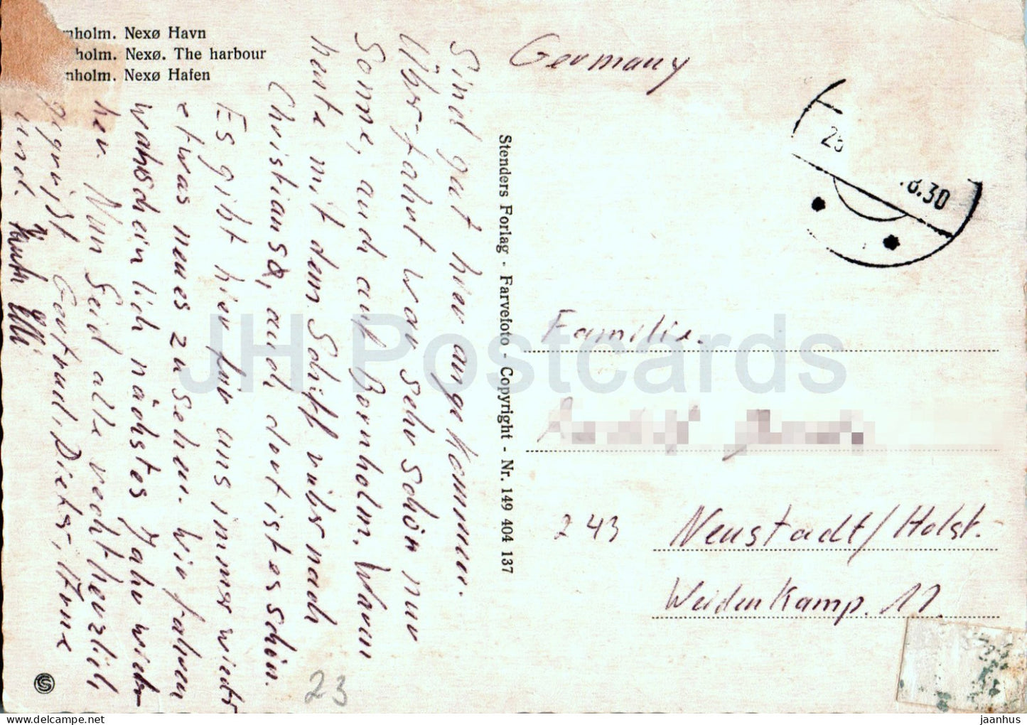 Bornholm - Nexo - Havn - harbour - port - multiview - boat - ship - 149 - Denmark - used