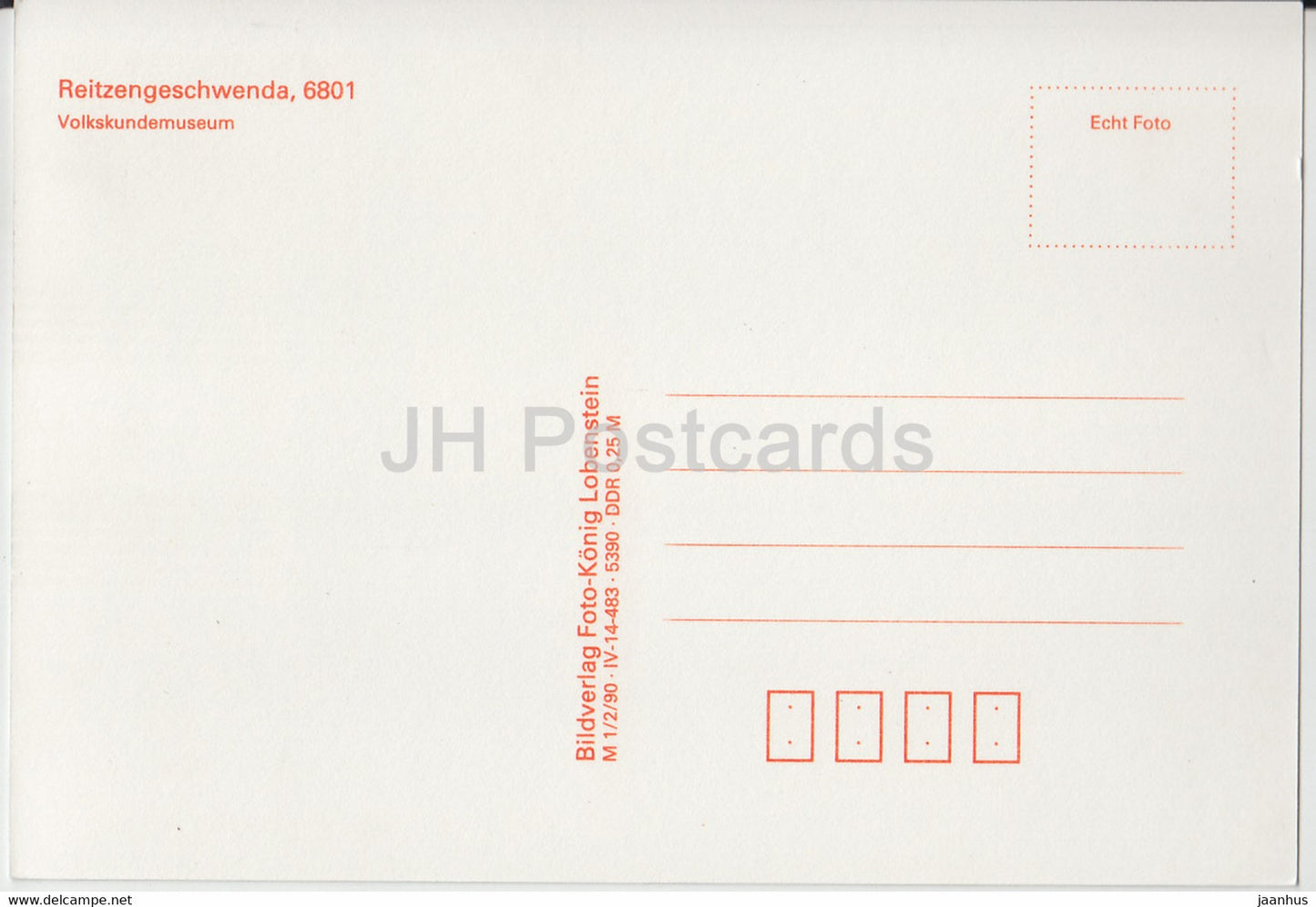 Volkskundemuseum Reitzengeschwenda - Allemagne DDR - inutilisé