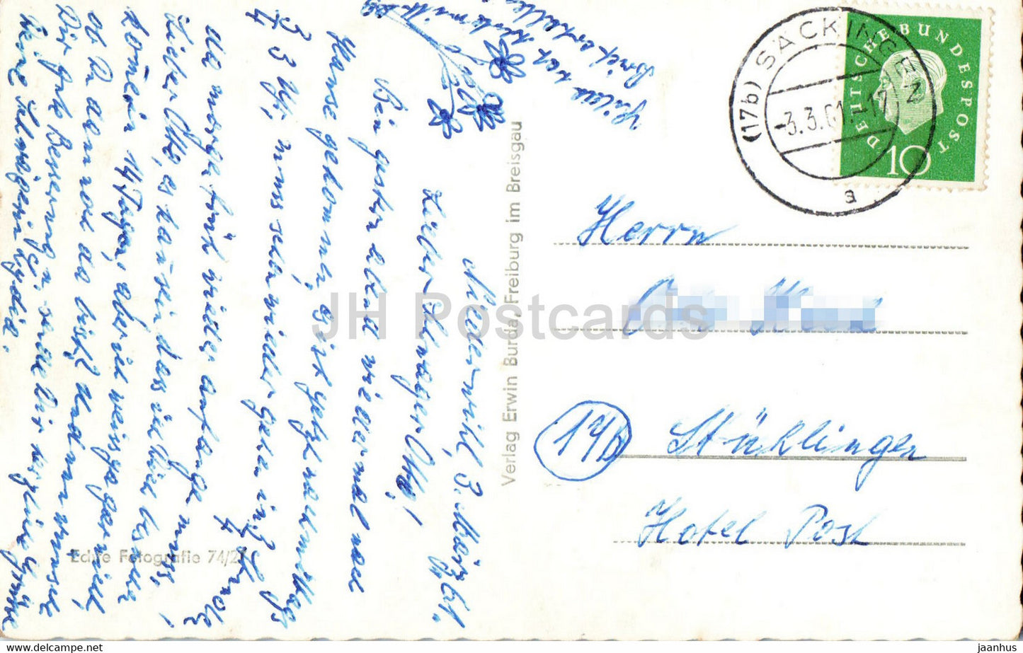 Es steht eine Muhle im Schwarzwaldertal - song lyrics - 1961 - Germany - used