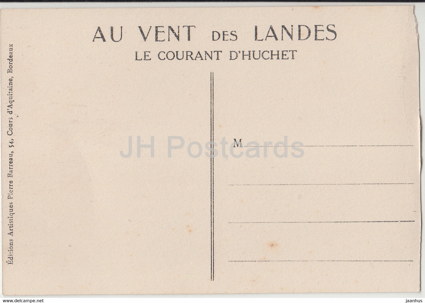 Le Courant d'Huchet - La Jungle - Gabriel Dufau - boat - old postcard - France - unused