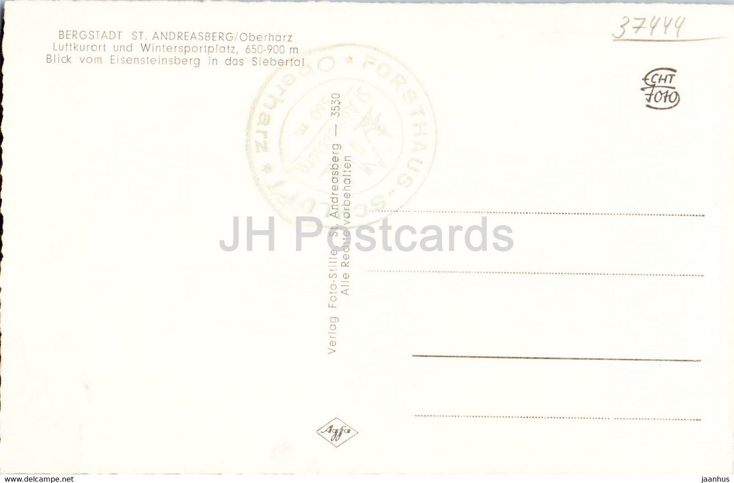 Bergstadt St Andreasberg - Blick vom Eisensteinsberg in das Siebertal - old postcard - Germany - unused