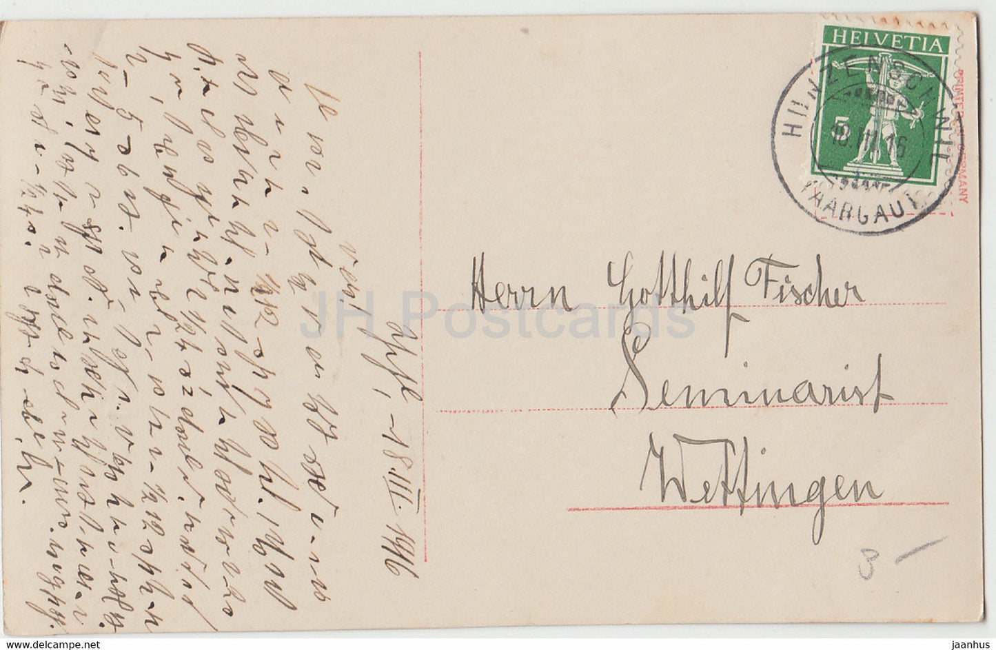 ERIKA - woman - folk costumes - 3942 - old postcard - 1916 - used