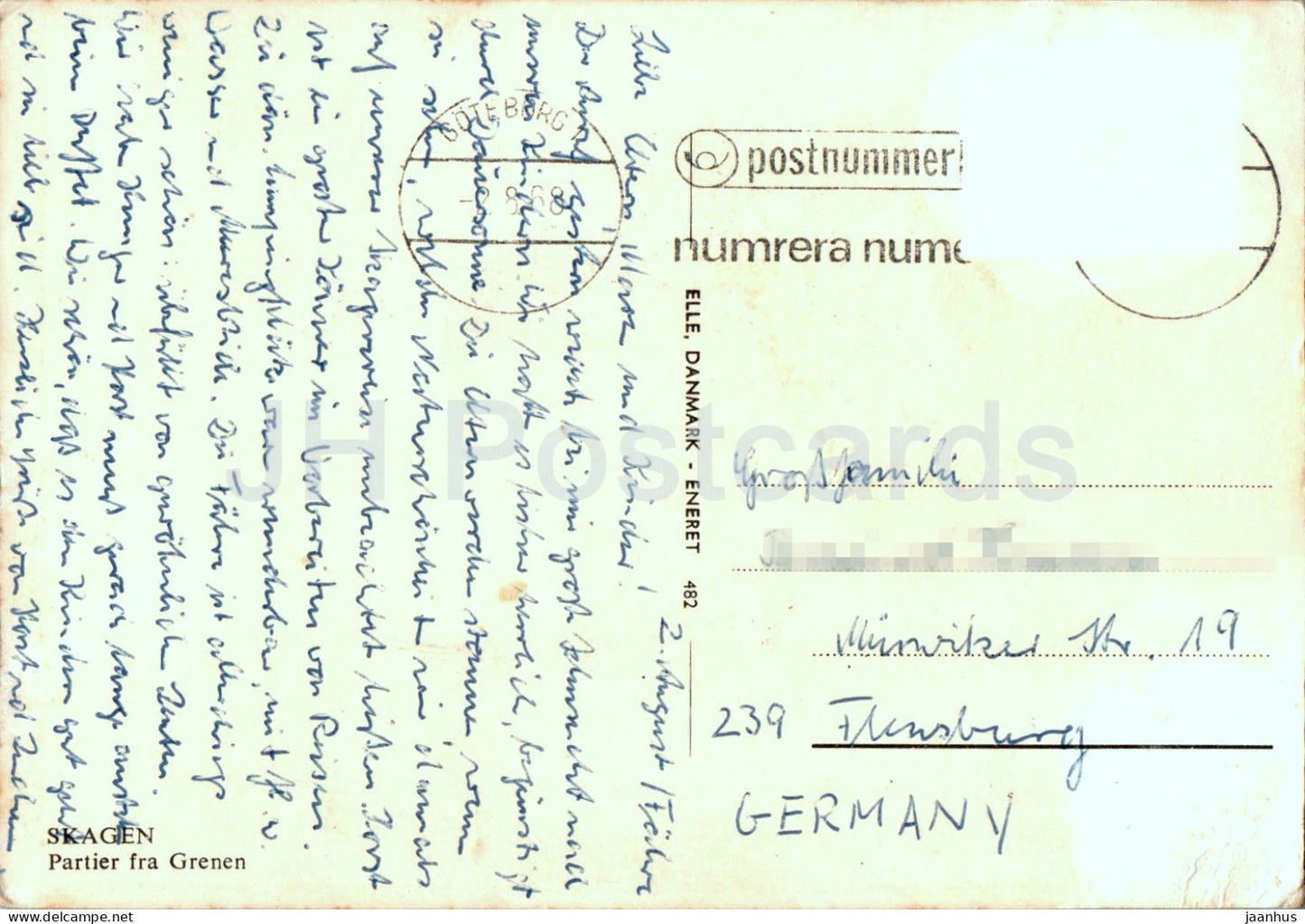 Skagen - Partier fra Grenen - sea - lighthouse - tractor - multiview - 49 - 1968 - Denmark - used