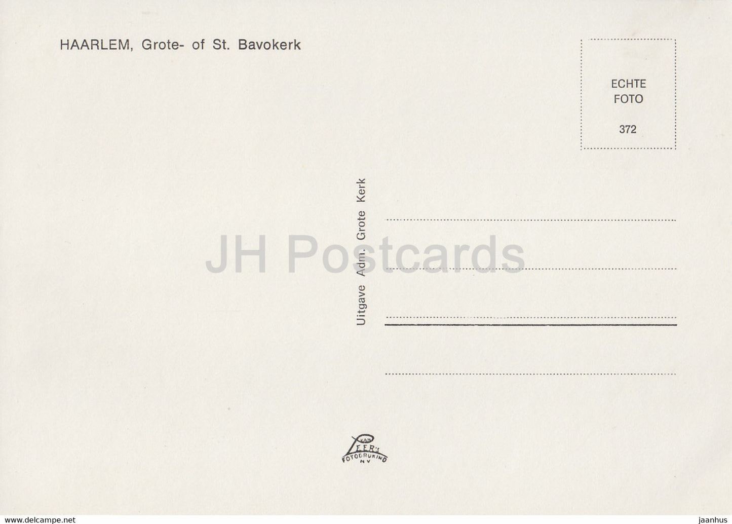 Haarlem - Grote of St Bavokerk - Kirche - 372 - Niederlande - unbenutzt