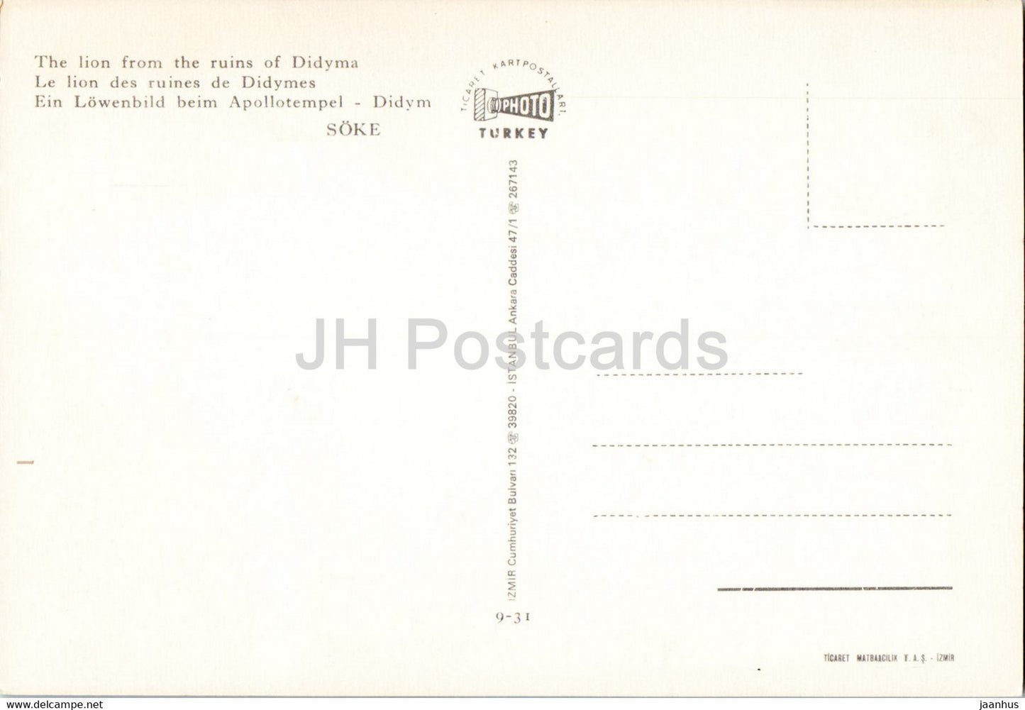 The lion from the ruins of Didyma - animals - ancient world - Turkey - unused