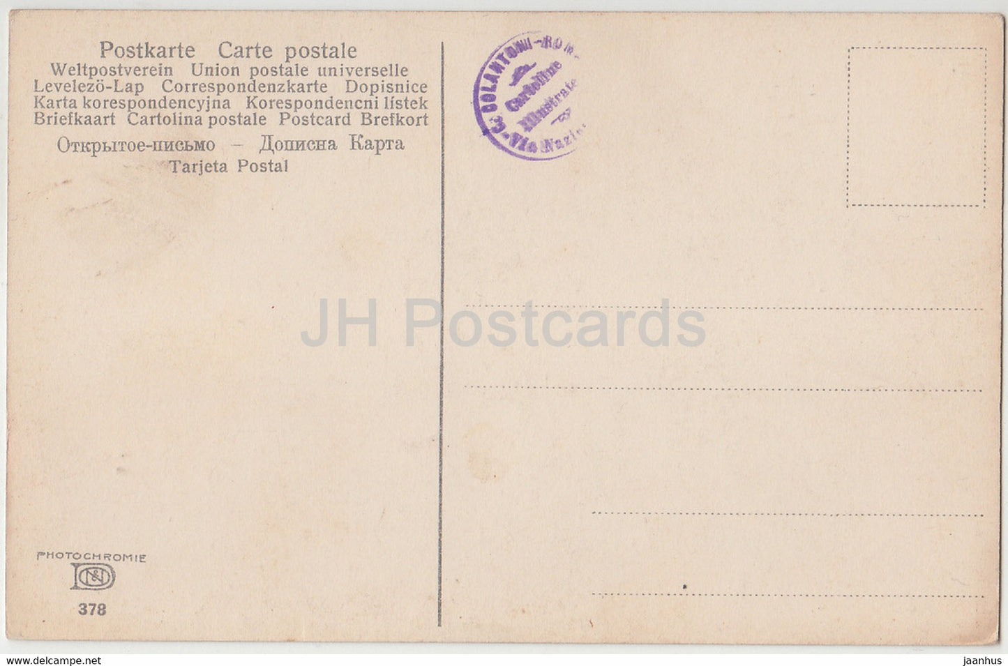 flowers - tulips - Photochromie 378 - old postcard - France - unused