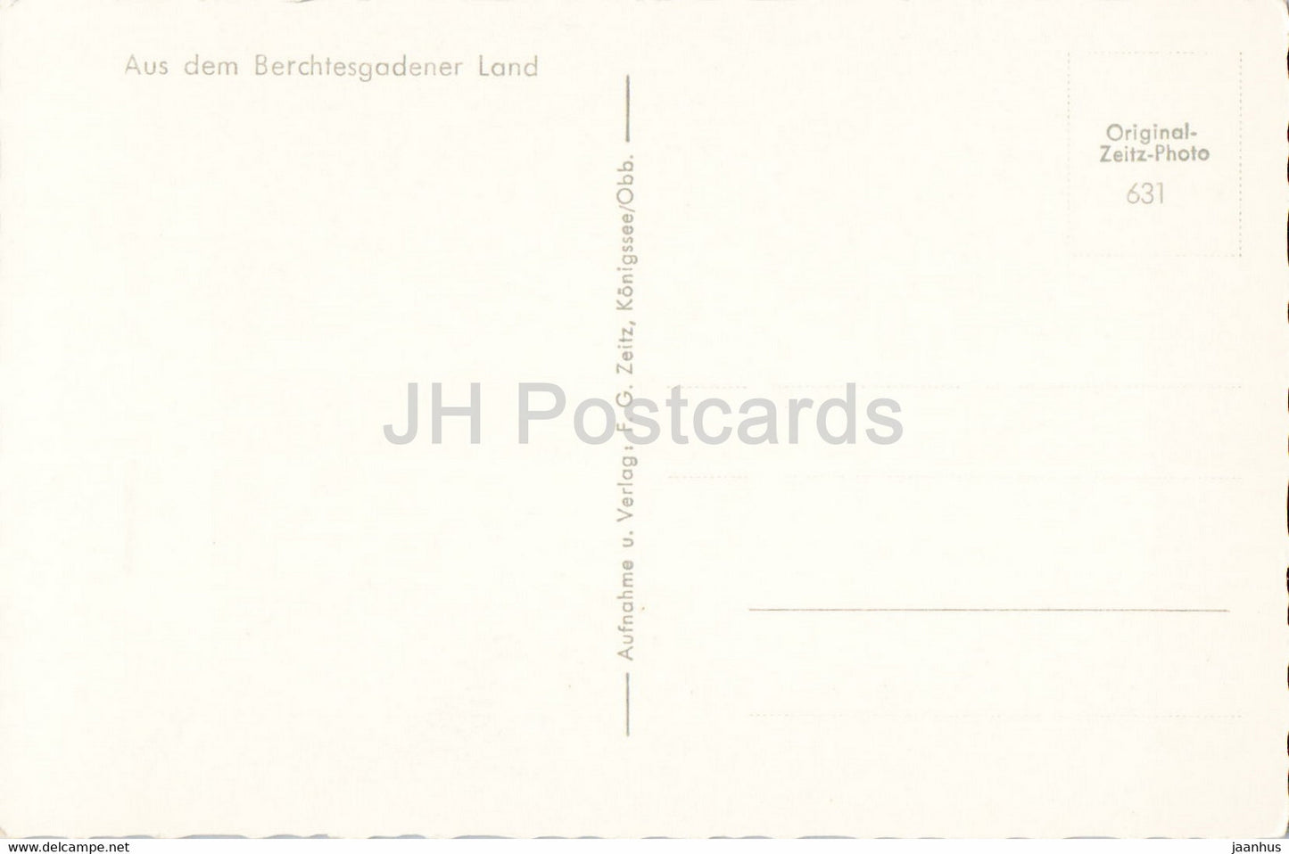 St. Bartholomäus mit Watzmann - alte Postkarte - Deutschland - unbenutzt