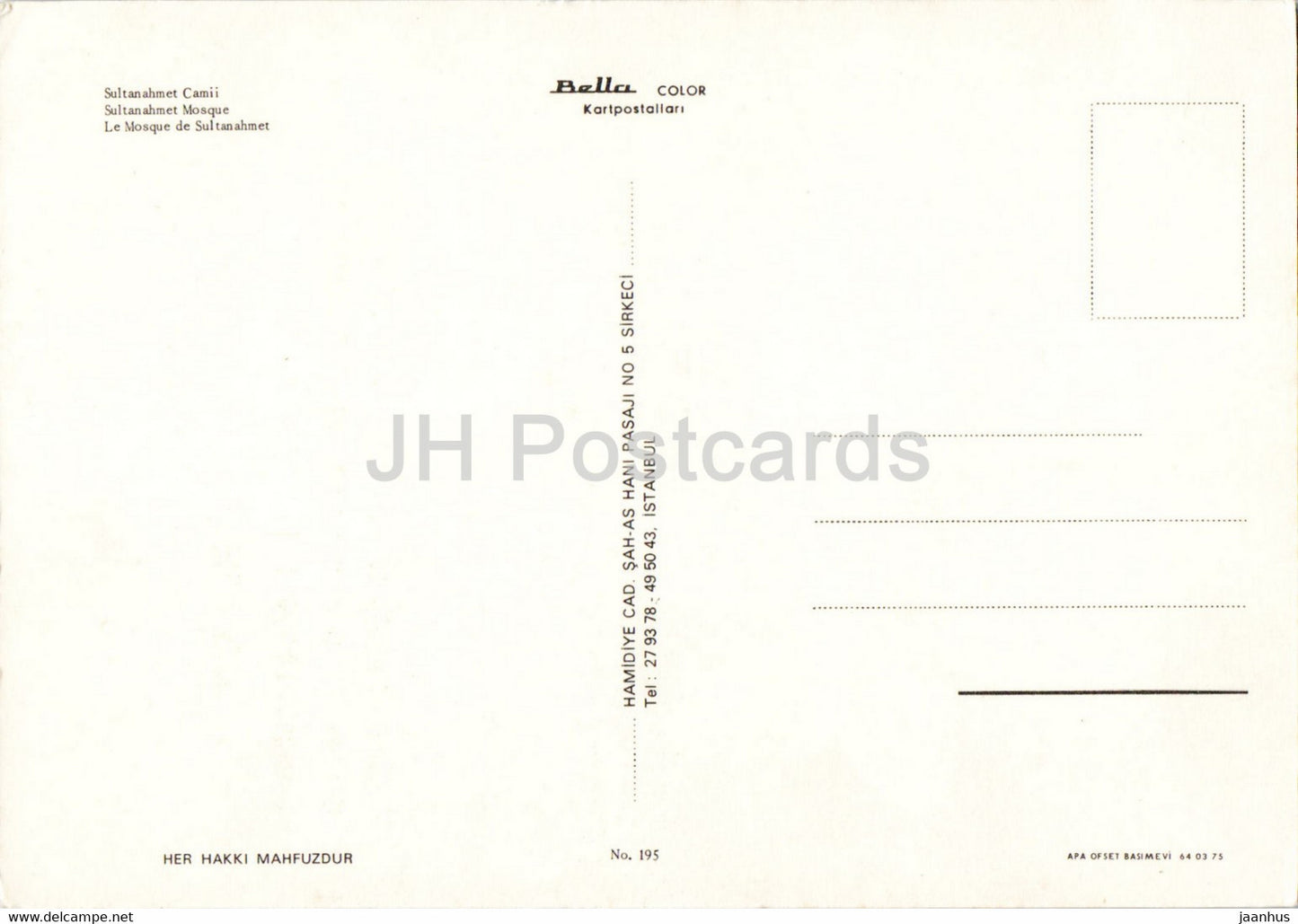 Istanbul - Sultanahmet-Moschee - 80 - Bella - Türkei - unbenutzt