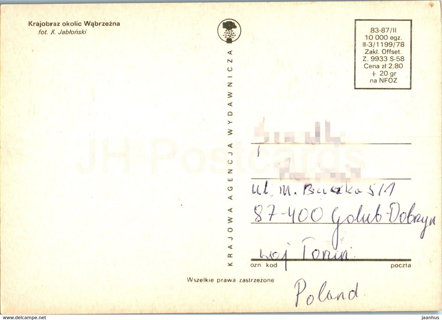 Krajobraz okolic Wabrzezna - The landscape of the Wabrzezno area - Poland - used