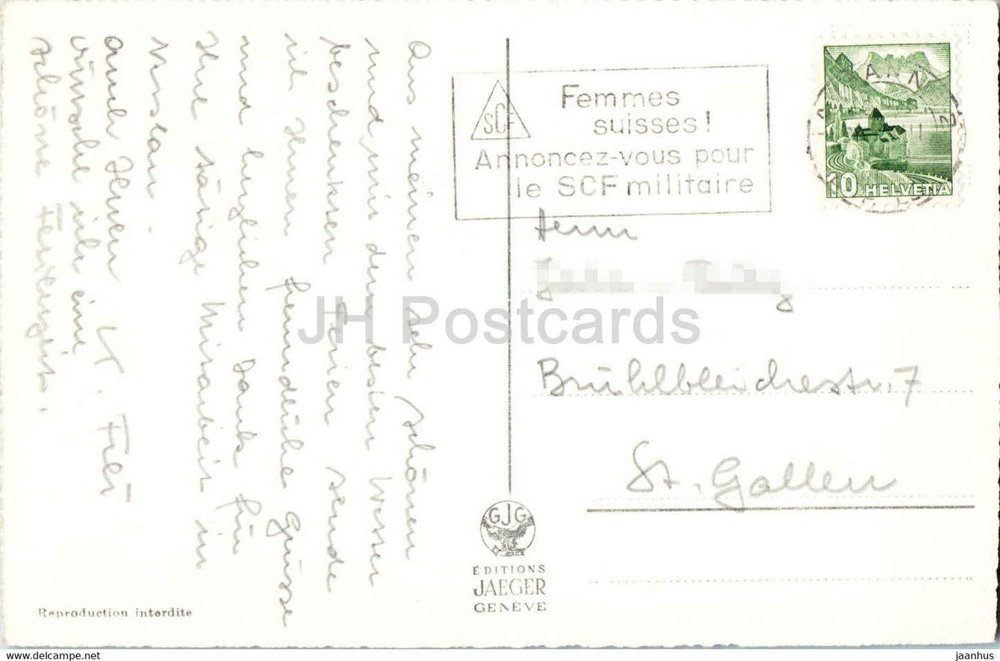 Neuchatel - Vue generale et les Alpes - 7625 - old postcard - Switzerland - used