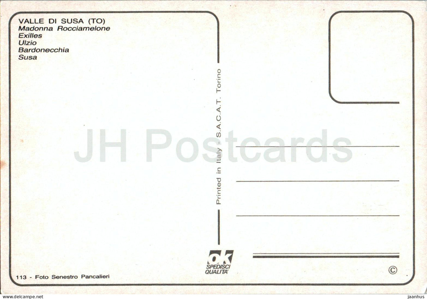 Valle di Susa - Madonna Rocciamelone - Exilles - Ulzio - Bardonecchia - Susa - multiview - 113 - Italy - unused