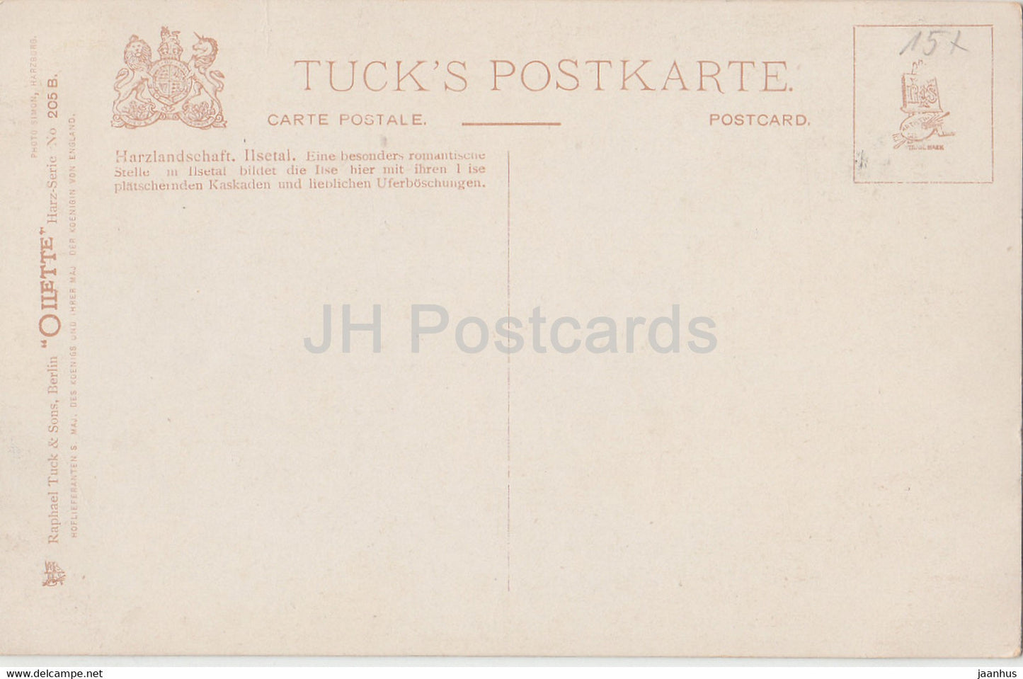 Harzlandschaft - Ilsetal - illustration - Tuck's Postcard - old postcard - Germany - unused