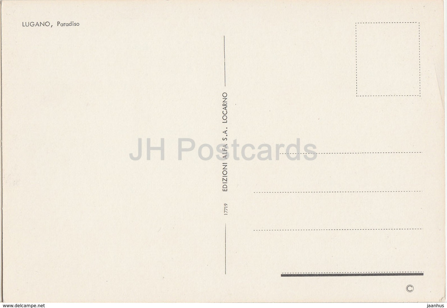 Lugano - Paradiso - Switzerland - unused