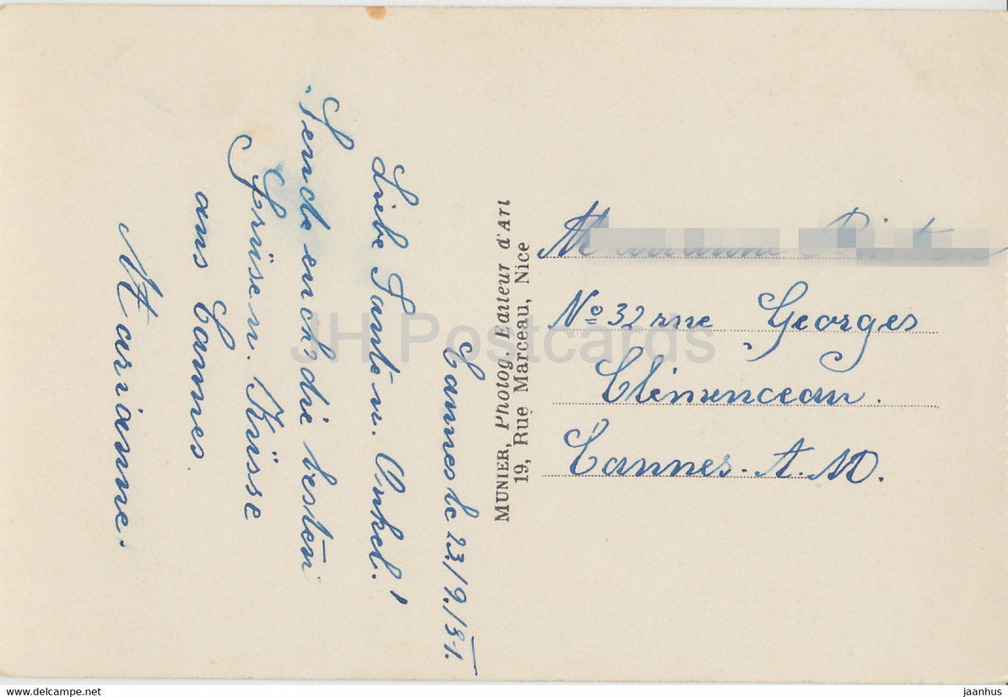 Cannes - Vue Générale - port - navire - bateau - 116 - 1931 - France - utilisé